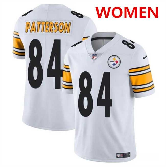 Womens Pittsburgh Steelers #84 Cordarrelle Patterson White Vapor Stitched Jersey Dzhi